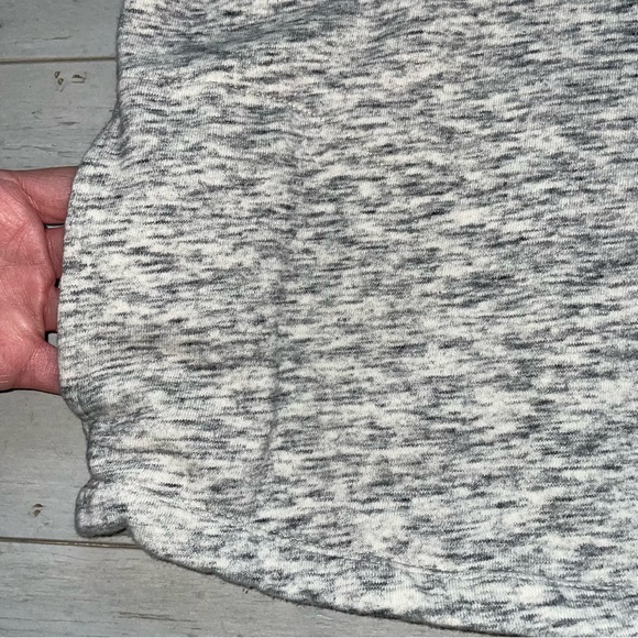 Purejill Mock Turtleneck Top Marled Gray 3/4 Cuffed Sleeves Side Pockets Size S - Picture 10 of 10